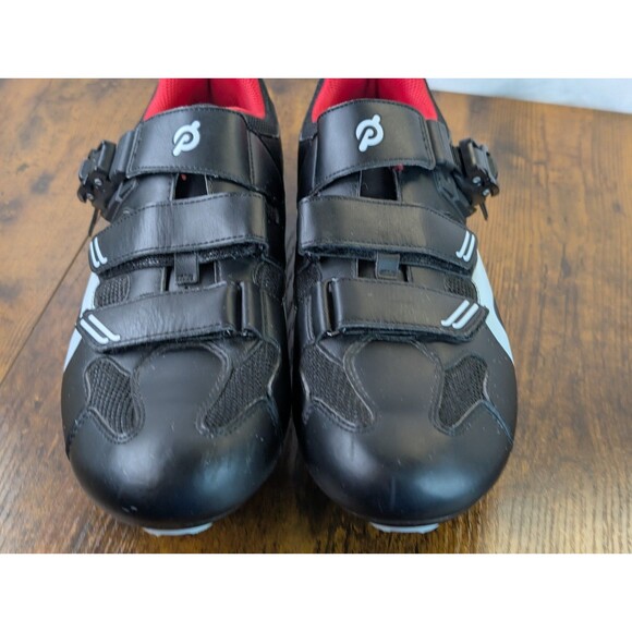 Peloton Men’s Cycling Shoes Size 42 US 8.5 9 Cleats Black Red main image 5